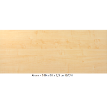 Tischplatte für Schreibtische 180 x 80 cm - "Rechteckig" - in verschiedenen Farben, Farben Tischplatten "Universal": Ahorn