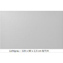 Tischplatte für Schreibtische 120 x 80 cm - "Rechteckig" - in verschiedenen Farben, Farben Tischplatten "Universal": Grau