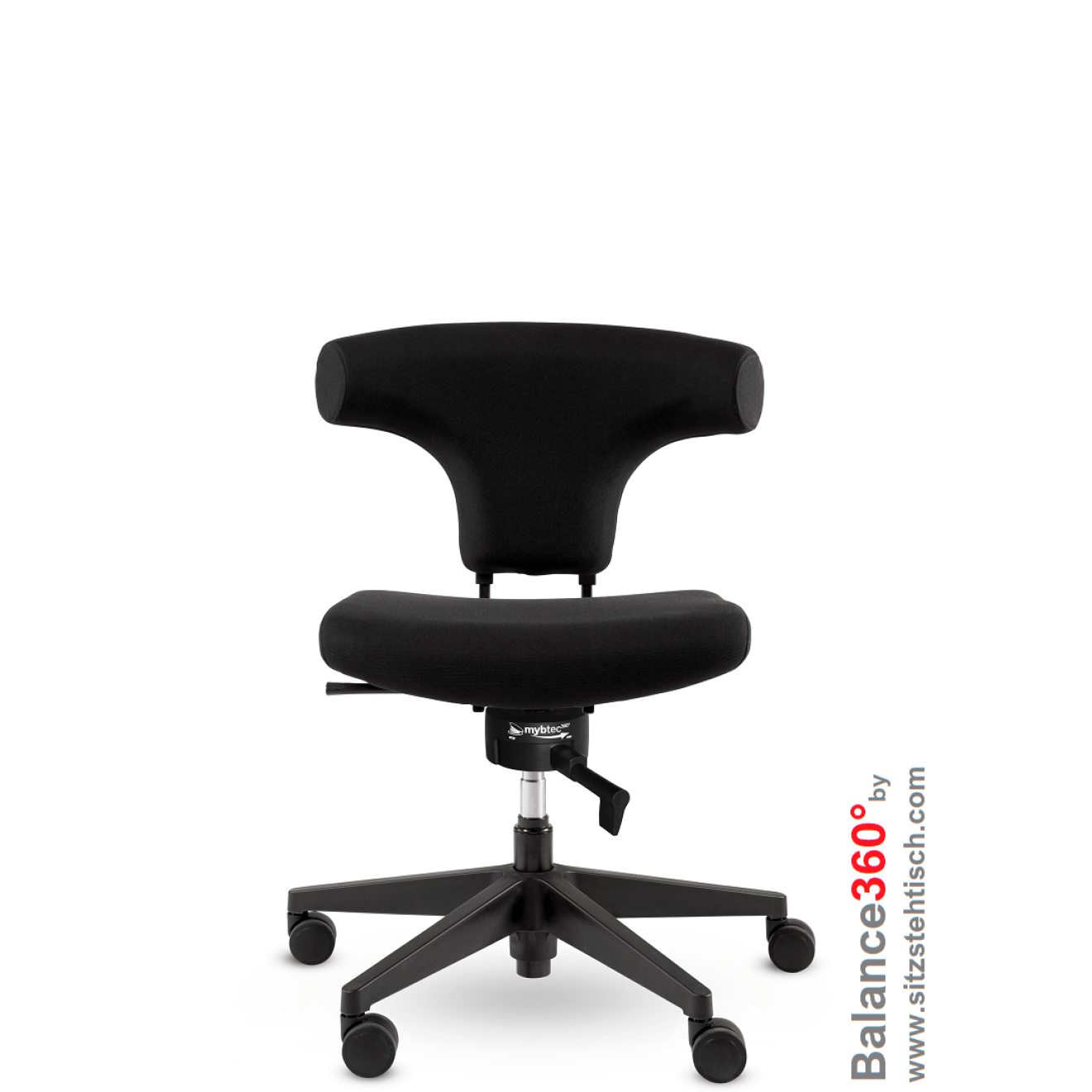 Bürostuhl mit 360° Grad beweglicher Sitzfläche - Spindl Bull - Sitztiefenverstellung - Bezug Schwarz - Belastbarkeit bis 125 kg - 5 Jahre Garantie - 50096