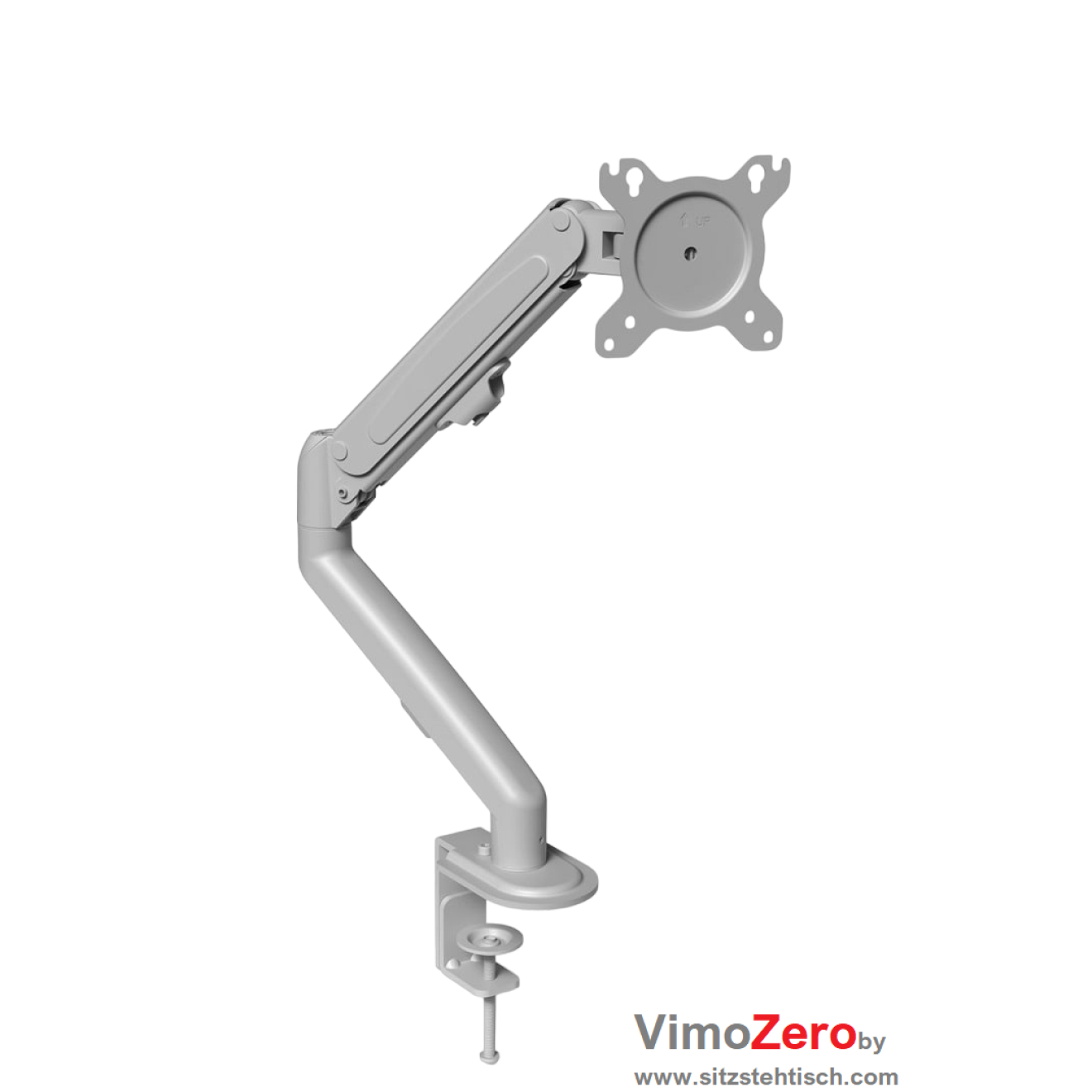 VimoZero ergonomischer Monitorarm - für Monitore bis 32 Zoll - Belastbarkeit 7 kg - Silber