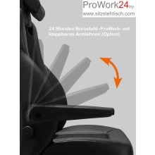 24 Stunden Bürostuhl -ProWork- mit klappbaren Armlehnen (Option)