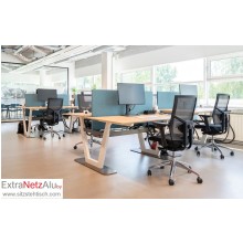 Bürostuhl -ExtraNetzAlu- mit elektrisch höhenverstellbaren Schreibtisch