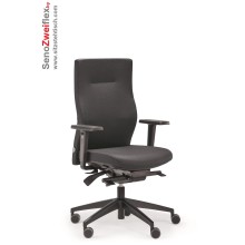 Bürostuhl Seno 2 Flex mit bewegliche Sitzfläche - Belastbarkeit bis 120 kg - Punkt-Synchronmechanik, hohe Rückenlehne - 5 Jahre Garantie - Grau