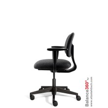 Bürostuhl mit 360° Grad beweglicher Sitzfläche - Spindl Hopp - Sitztiefenverstellung - Bezug Schwarz oder Grau - Belastbarkeit bis 125 kg - 5 Jahre Garantie - 50031