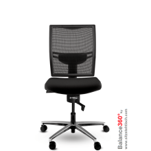 Bürostuhl mit 360° Grad beweglicher Sitzfläche - Spindl Two - Sitztiefenverstellung - Bezug Schwarz - Belastbarkeit bis 125 kg - 5 Jahre Garantie - 50098