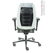 Bürostuhl Therapod X2 HR mit Bio Sitz weich - Bezug Mirage schwarz - Kopfstütze, Synchronmechanik, Sitztiefenverstellung, Federkrafteinstellung und Sitzneigeverstellung - 125 kg Tragkraft - 15 Jahre Garantie - 7000194C
