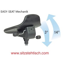 Alfa Sway Arbeitshocker mit Easy Seat Mechanik - Sitzfläche aus schwarzem PU Schaum - Sitzwinkel verstellbar - Tellerfuß aus Kunststoff mit beweglichen Gelenk - Global Stole A/S - 5 Jahre Garantie - 852003