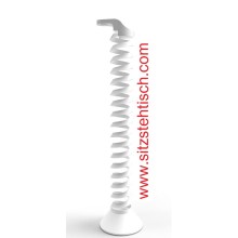Kabelspirale - Kabelführung für elektrisch höhenverstellbare Schreibtische - mit Fußplatte - Höhe 1300 mm - in Weiß