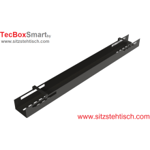 Kabelwanne TecBoxSmart abklappbar - 1150 mm lang - Schwarz
