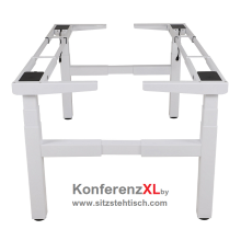 Konferenztischgestell elektrisch höhenverstellbar - KonferenzXL - Weiß