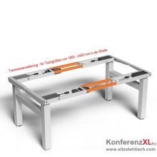 Konferenztischgestell elektrisch hoehenverstellbar - Traversenerweiterung : für Tischgrößen von 1800 - 2400 mm in der Breite