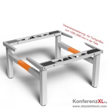 Konferenztischgestell elektrisch hoehenverstellbar - Traversenerweiterung : für Tischgrößen von 1200-2000 mm in der Tiefe