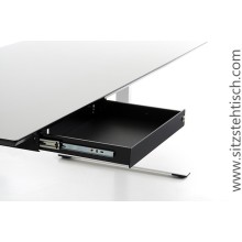 Laptopschublade "Simple" abschließbar Unterbau für Schreibtische - mit 2 Kabelschlitzen und eingelegter rutschfester Gummimatte - in 3 Farben