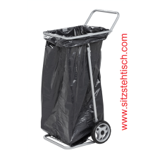 Müllsackkarre - Farbe Grau - für 1 Stück 125 Liter Müllsack - wird mit 180 mm Vollgummiräder geliefert - KM144903 - Kongamek