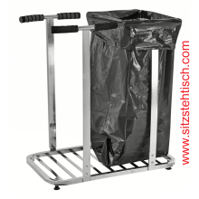 Müllsackständer - Elektrolytisch verzinkt - für 2 Stück 125 Liter Müllsäcke - wird mit Rollen und Füßen geliefert - KM3026 - Kongamek