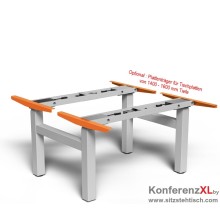 Konferenztischgestell elektrisch hoehenverstellbar - Plattenträger für Tischplatten von 1400 - 1600 mm Tiefe