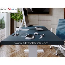 Schreibtisch - driveColor - elektrisch höhenverstellbar - Abbildung Blau