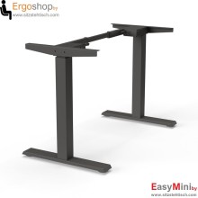 Schreibtischgestell EasyMini elektrisch höhenverstellbar - Tragkraft 60 kg - mit Auf/Ab Taster- Schwarz