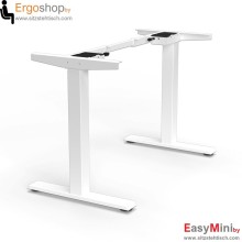 Schreibtischgestell EasyMini elektrisch höhenverstellbar - Tragkraft 60 kg - mit Auf/Ab Taster- Weiß
