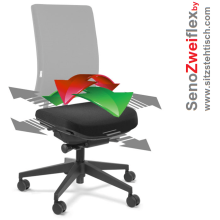Bürostuhl Seno 2 Flex mit bewegliche Sitzfläche - 5 Jahre Garantie - Original Steifensand