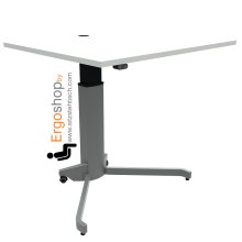 Sitz-Steh-Tisch elektrisch höhenverstellbar in Weiß von Conset