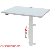Stehpult - drivelight - (Wandmontage) elektrisch höhenverstellbar mit Tischplatte 80 x 60 cm in Buche oder Weiß - Höhe 72 bis 120 cm - Optional : Akku - Conset