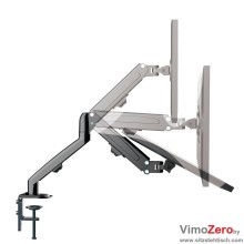 VimoZero ergonomischer Monitorarm - für Monitore bis 32 Zoll - Belastbarkeit 7 kg - Silber oder Schwarz